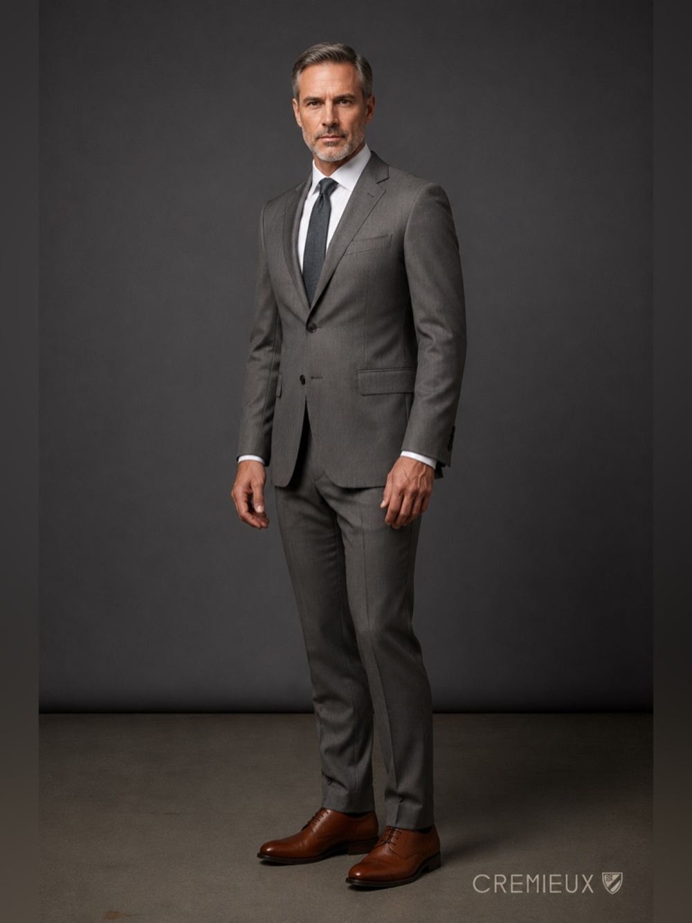 Cremieux Classic Men's Gray Two-Button Suit Jacket and Pants Set